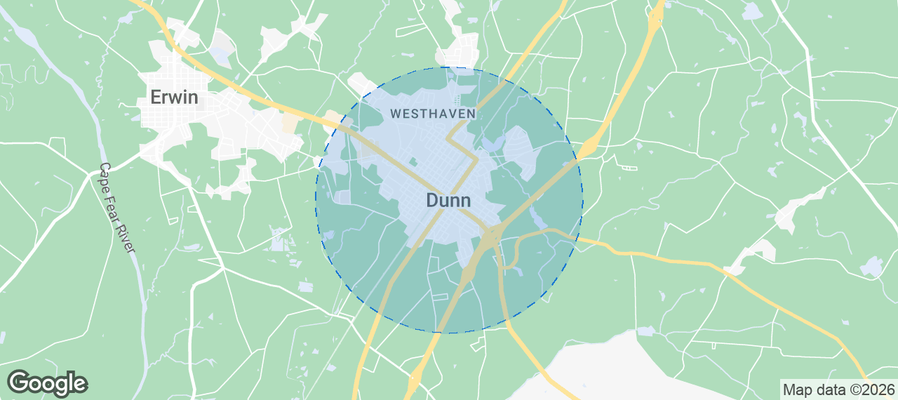 Dunn Airbnb map